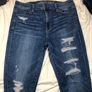 American Eagle “damaged” jeggings